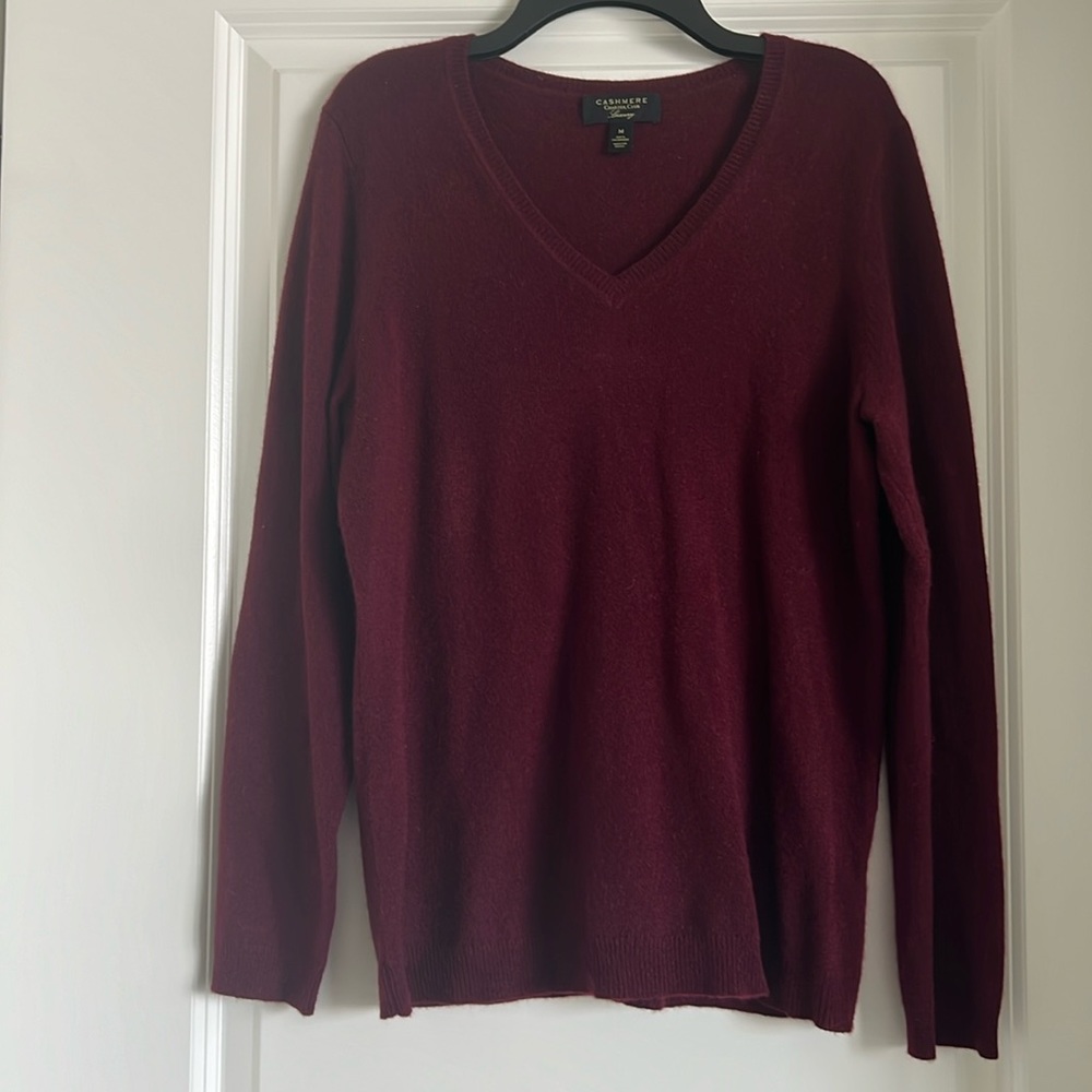Burgundy cashmere sweater